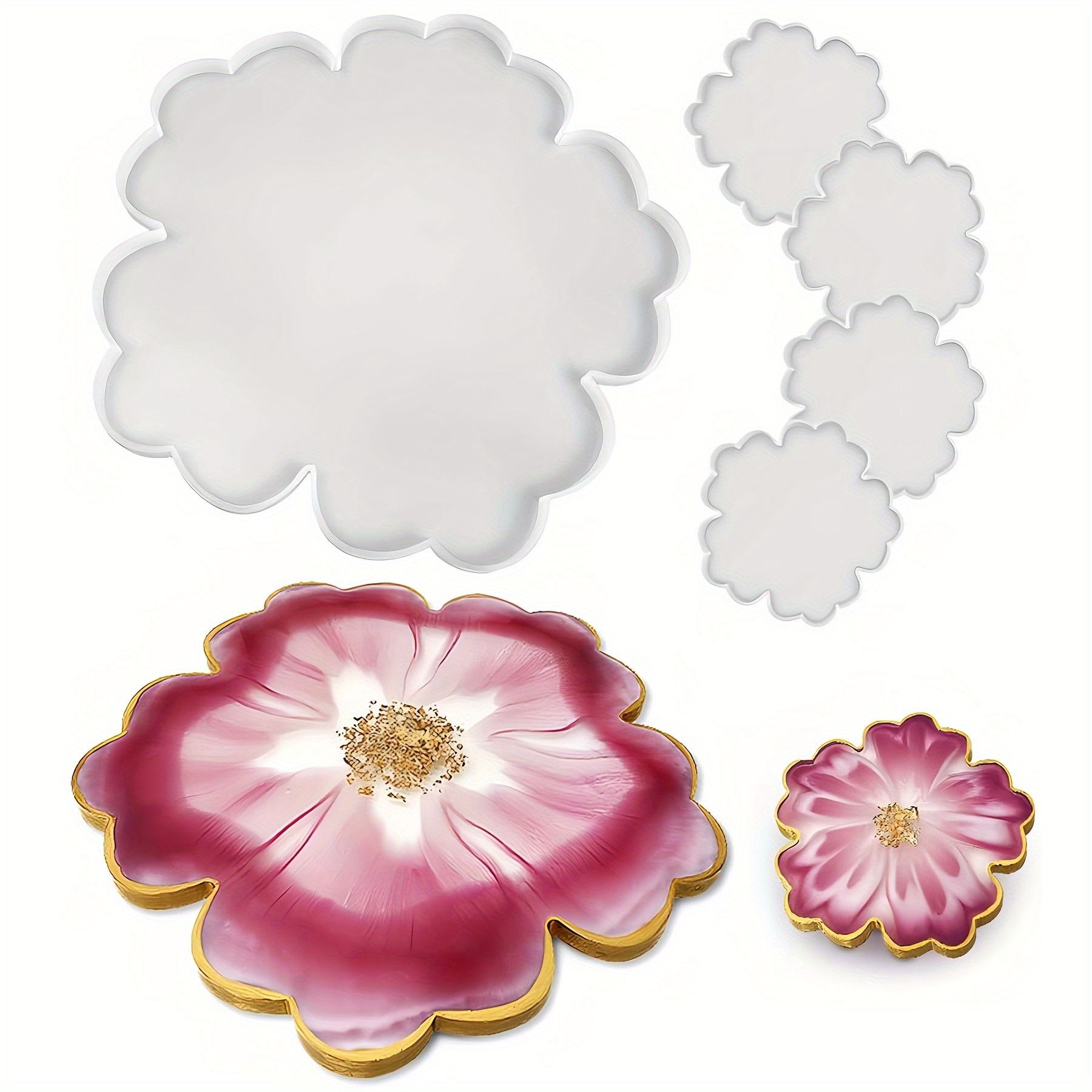 1-piece 13-inch large flower t - Serving Tray Mold บทวิจารณ์และราคา