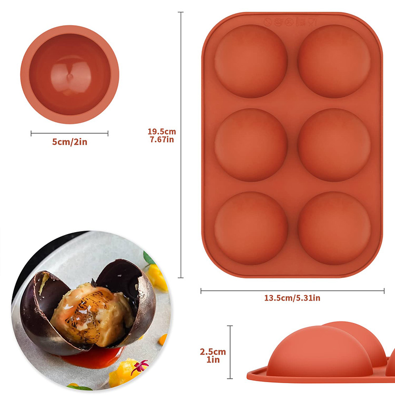 6 Cavities Semicircle Silicone - Coaster Mold Round บทวิจารณ์และราคา