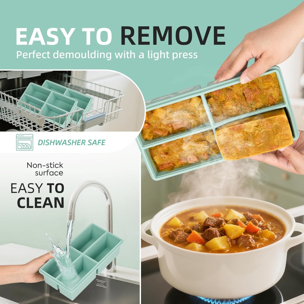 Silicone Freezer Trays with Li - Silicone Mold Tray บทวิจารณ์และราคา