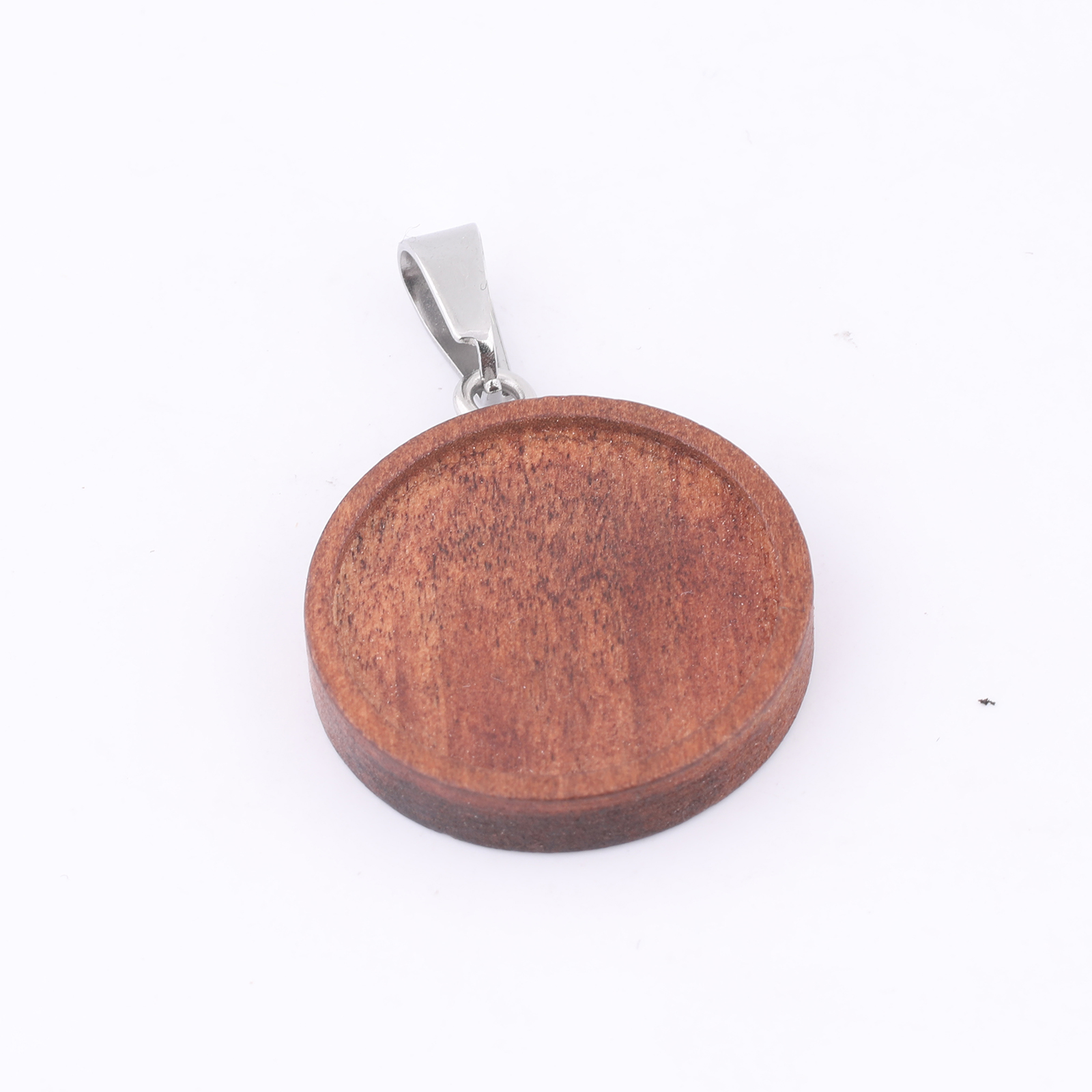 10pcs 20mm Round Wood Cabochon - Bezels Set Pendant บทวิจารณ์และราคา