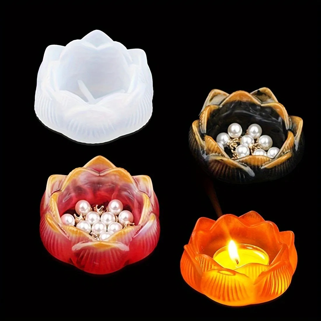 1pc DIY Lotus Flower Silicone  - Flower Preservation Resin บทวิจารณ์และราคา