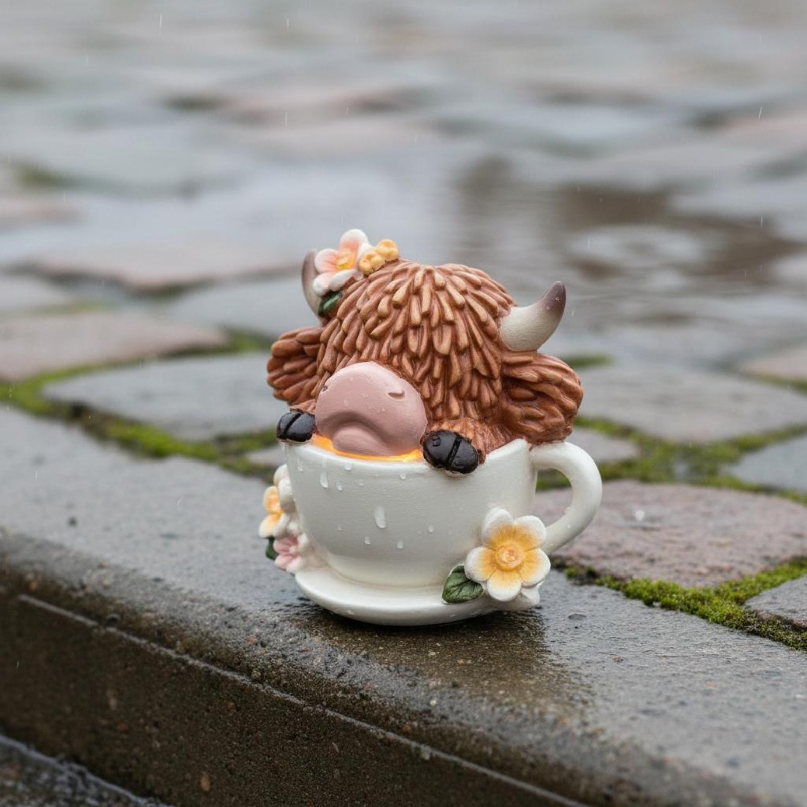 Highland Cow Garden Light Resi - Resin Crafts บทวิจารณ์และราคา