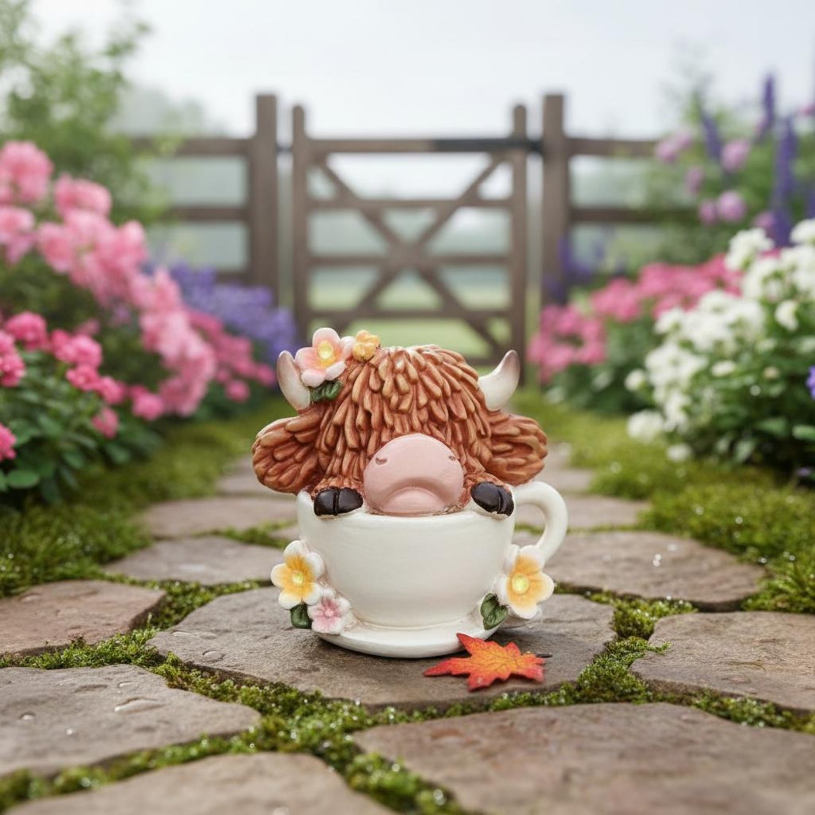 Highland Cow Garden Light Resi - Resin Crafts บทวิจารณ์และราคา