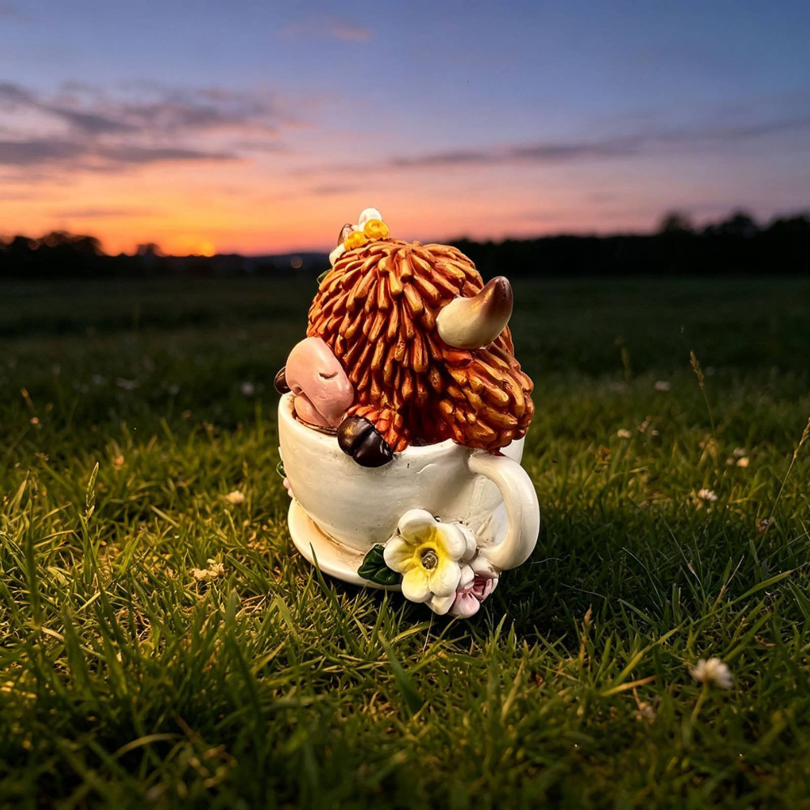 Highland Cow Garden Light Resi - Resin Crafts บทวิจารณ์และราคา