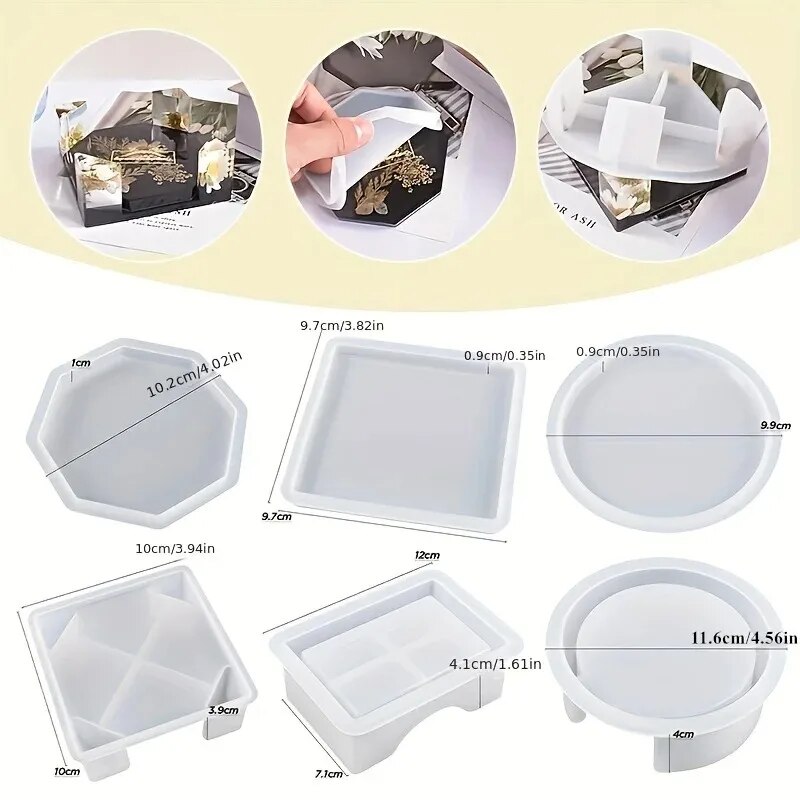 Coaster Resin Molds Set Includ - Gold Foil Flakes บทวิจารณ์และราคา