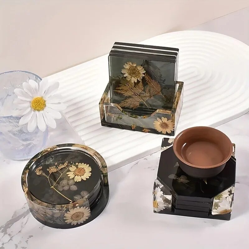 Coaster Resin Molds Set Includ - Gold Foil Flakes บทวิจารณ์และราคา