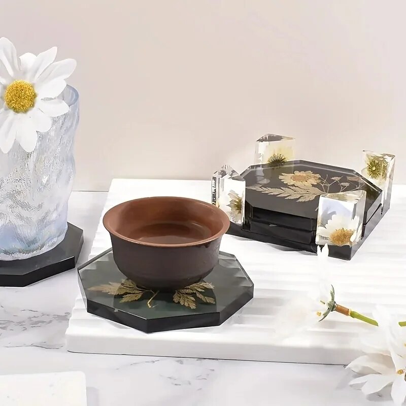 Coaster Resin Molds Set Includ - Gold Foil Flakes บทวิจารณ์และราคา