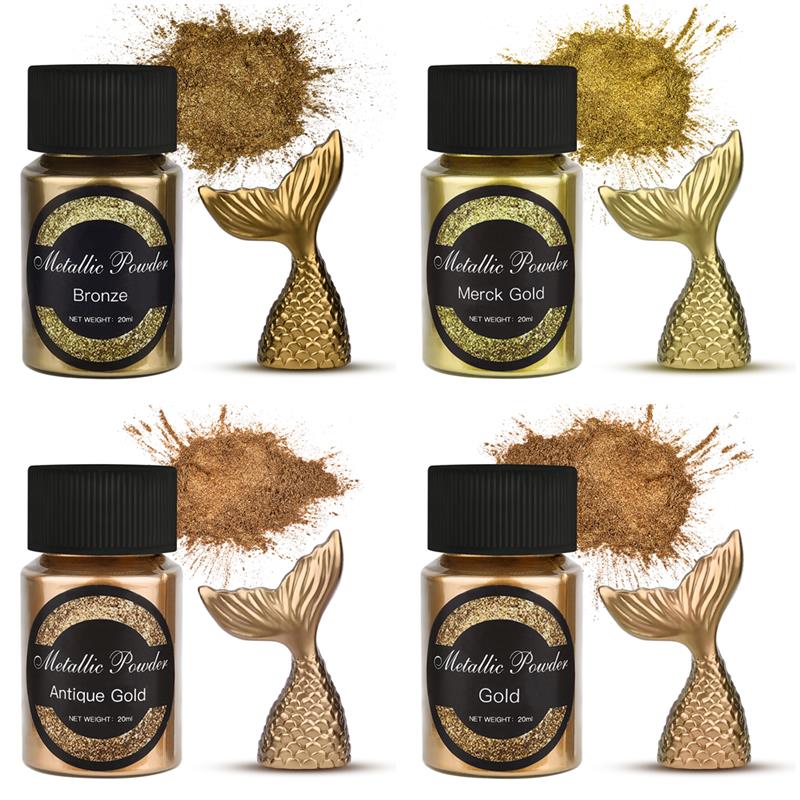 20 Ml Shimmer Metallic Gold Si - Resin Pigment Set บทวิจารณ์และราคา