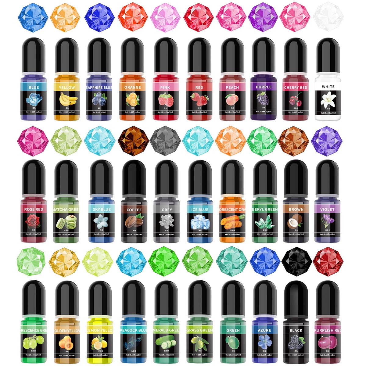 5ml/Bottle Epoxy Resin Pigment - Resin Pigment Set บทวิจารณ์และราคา