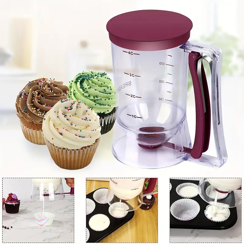 900ml Batter Dispenser Cupcake - Mixing Cup Silicone บทวิจารณ์และราคา
