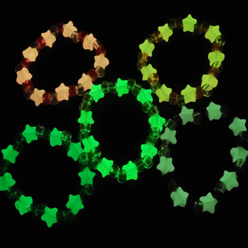 5 Glow star kandi bracelet set - Resin Glitter Pack บทวิจารณ์และราคา