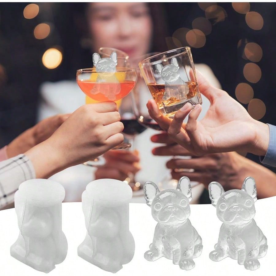 3D French Bulldog Cube Molds 2 - Silicone Mold Tray บทวิจารณ์และราคา