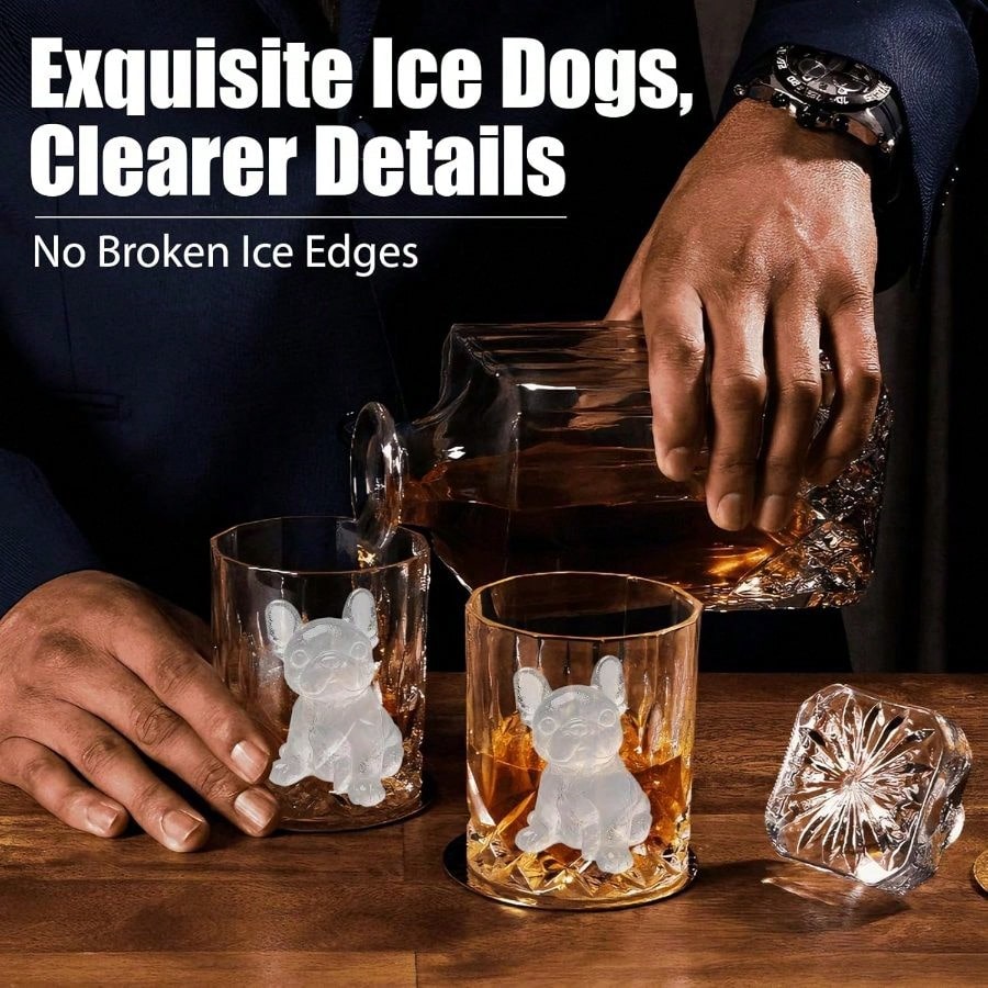 3D French Bulldog Cube Molds 2 - Silicone Mold Tray บทวิจารณ์และราคา