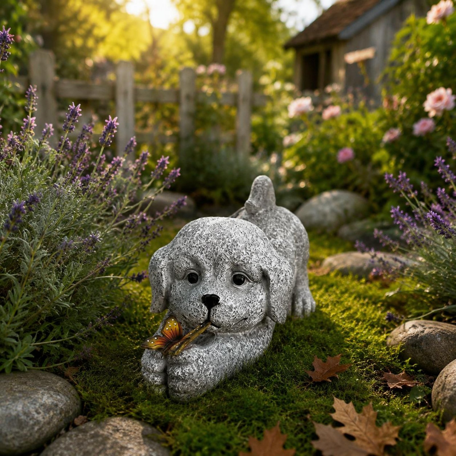 Solar Dog Statue Resin Craft S - Resin Crafts บทวิจารณ์และราคา
