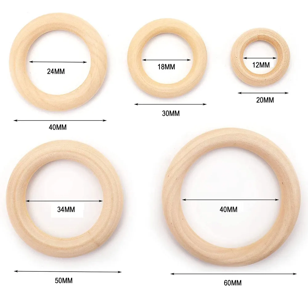 Wooden Rings Wooden Hoops for  - Wood Ring Blank บทวิจารณ์และราคา