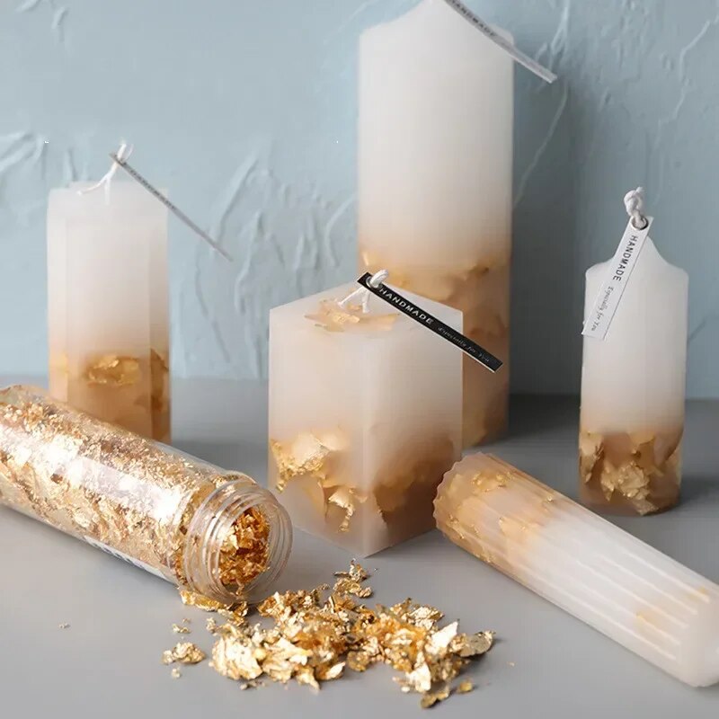 2g/1g Metallic Foil Flakes Gol - Gold Foil Flakes บทวิจารณ์และราคา
