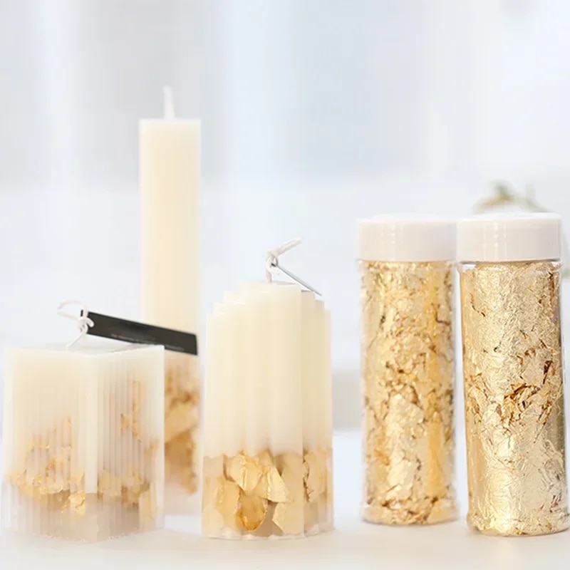 2g/1g Metallic Foil Flakes Gol - Gold Foil Flakes บทวิจารณ์และราคา