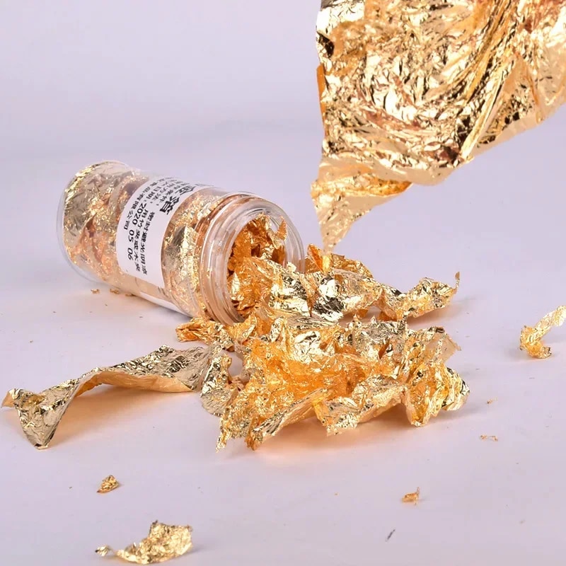 2g/1g Metallic Foil Flakes Gol - Gold Foil Flakes บทวิจารณ์และราคา