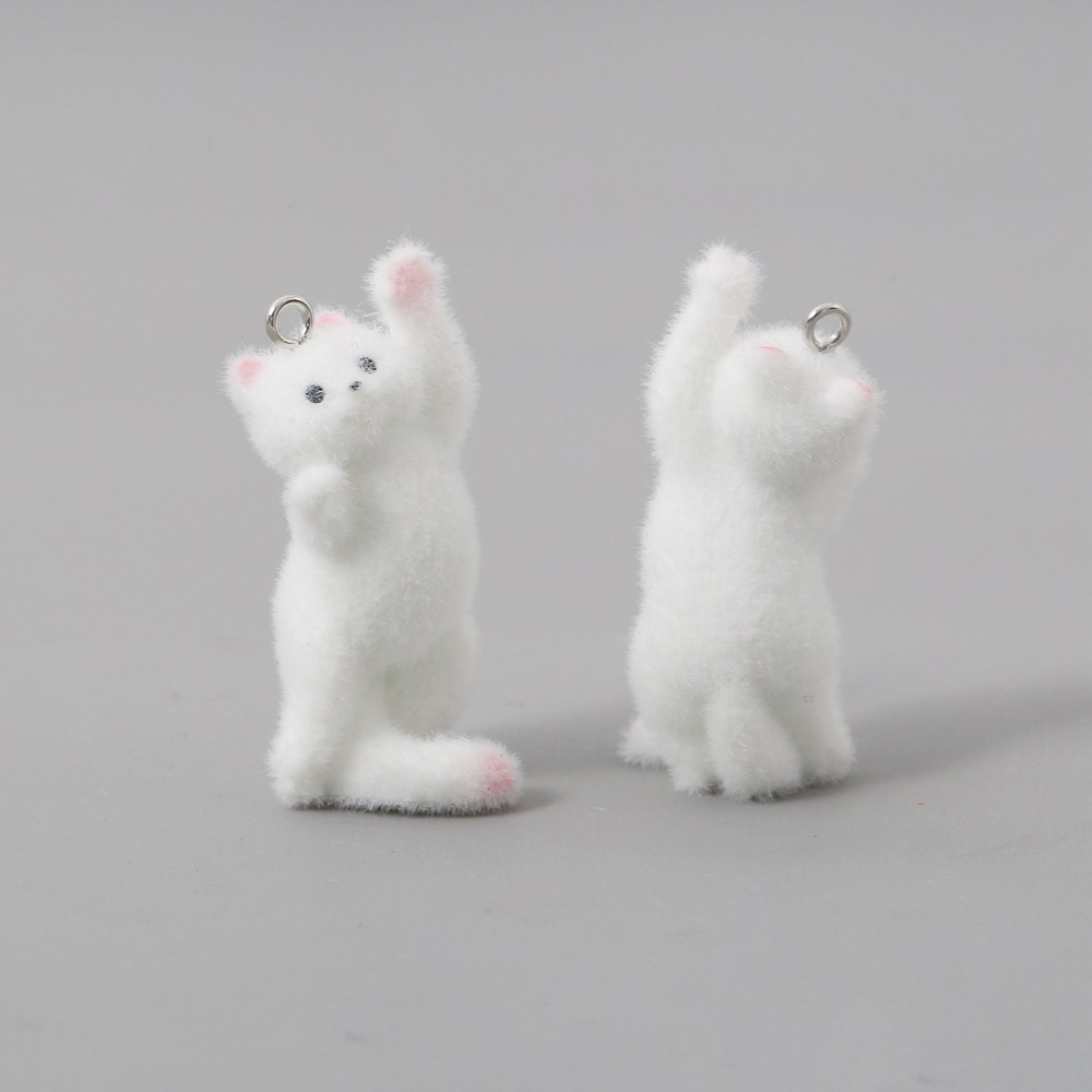2pcs Flocking Little Cat Resin - Resin Craft Projects บทวิจารณ์และราคา