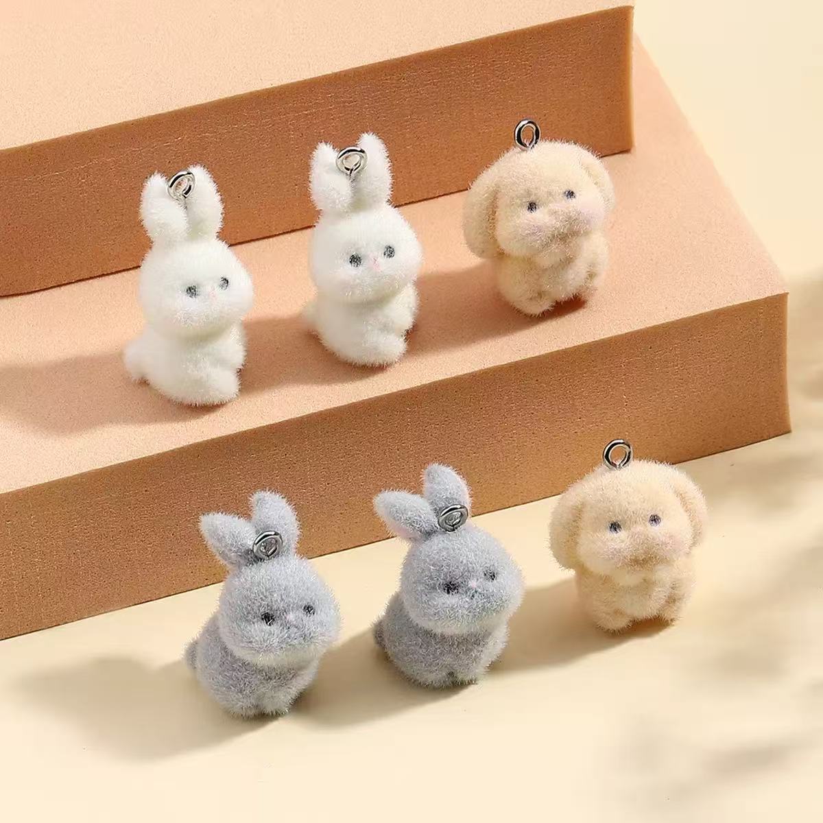 10pcs Flocking Little Rabbit R - Resin Craft Projects บทวิจารณ์และราคา