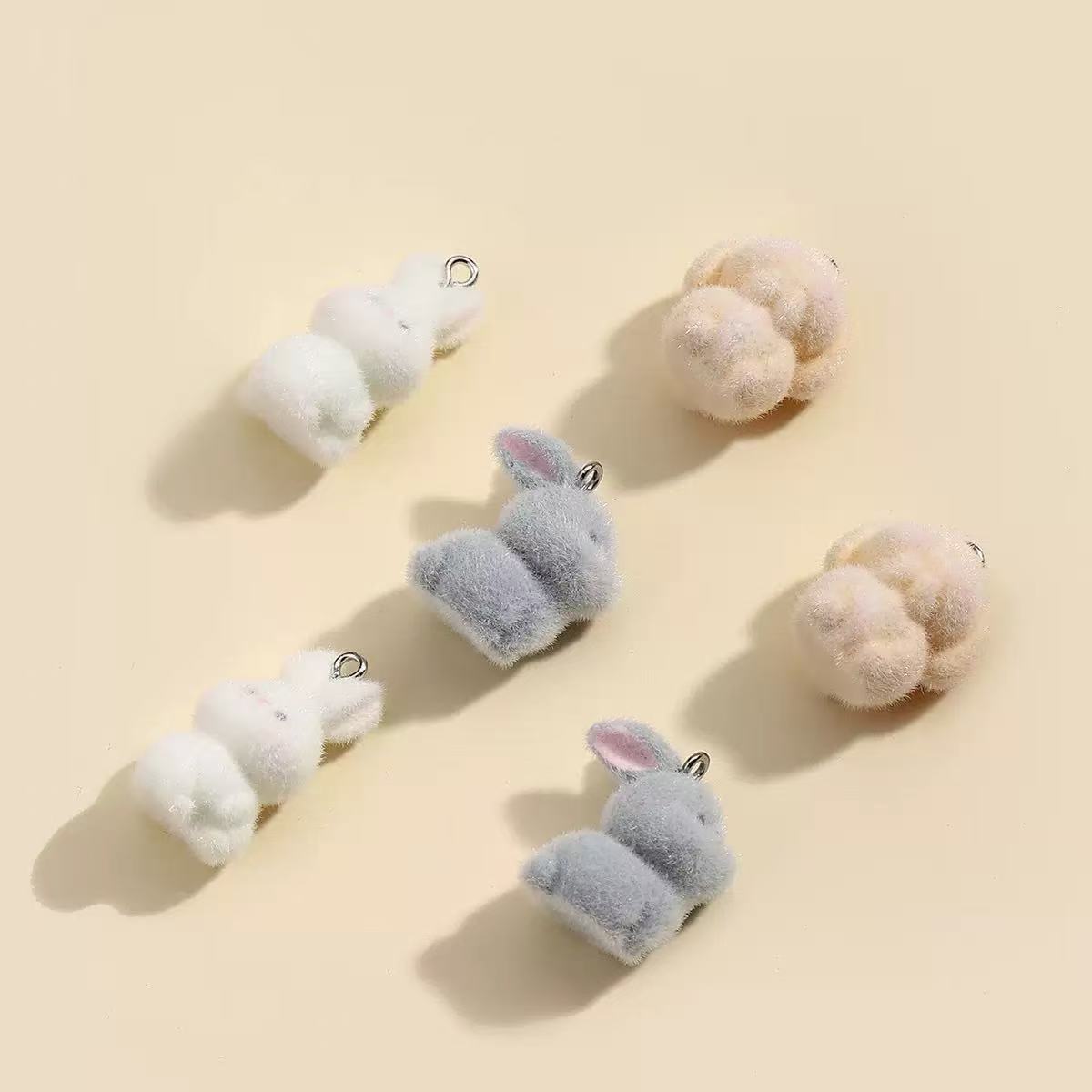 10pcs Flocking Little Rabbit R - Resin Craft Projects บทวิจารณ์และราคา