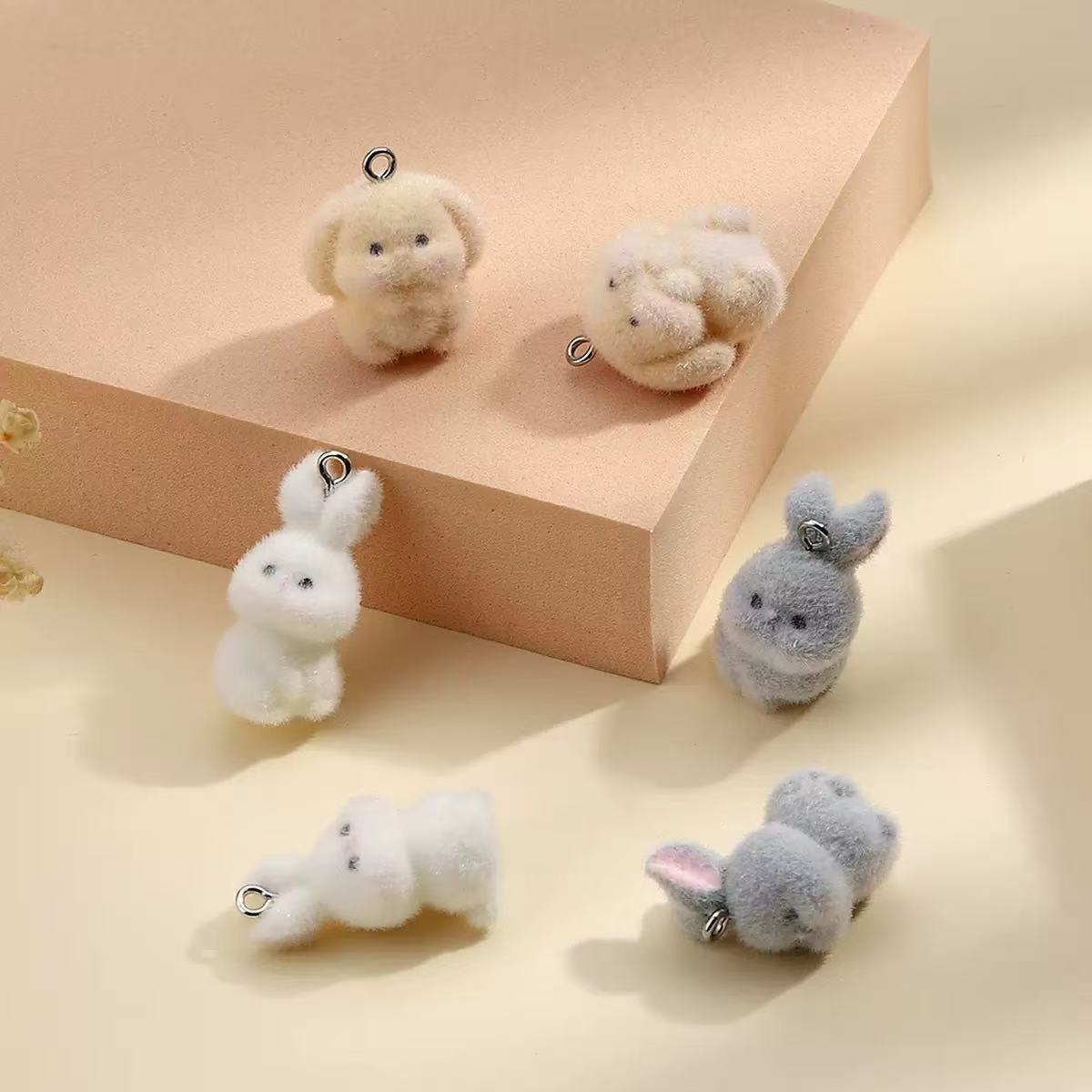10pcs Flocking Little Rabbit R - Resin Craft Projects บทวิจารณ์และราคา