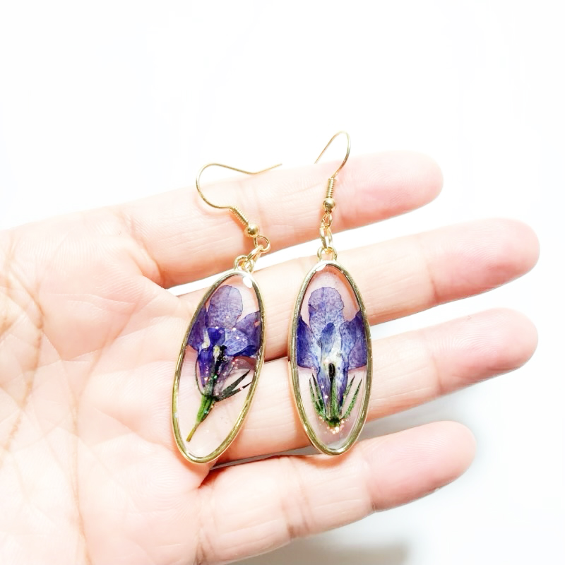 Dried Flower Earrings Heart Re - Dried Flower Bulk บทวิจารณ์และราคา