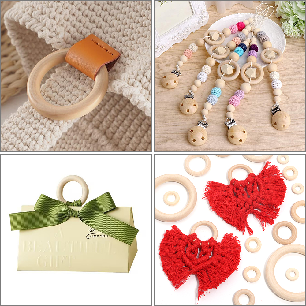 2-10pcs/lot Round Natural Wood - Wood Ring Blank บทวิจารณ์และราคา