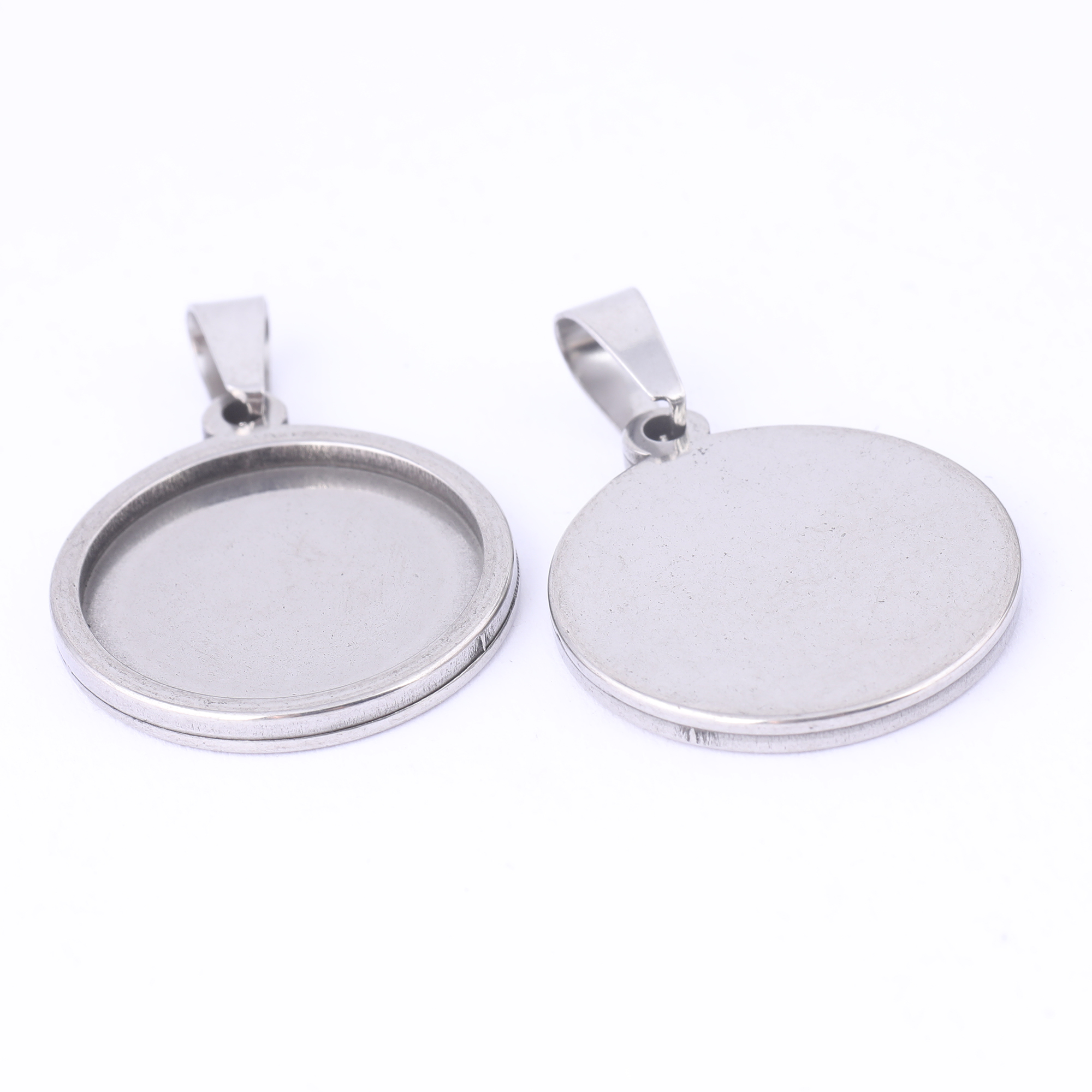5pcs Stainless Steel 16mm 18mm - Bezels Set Pendant บทวิจารณ์และราคา